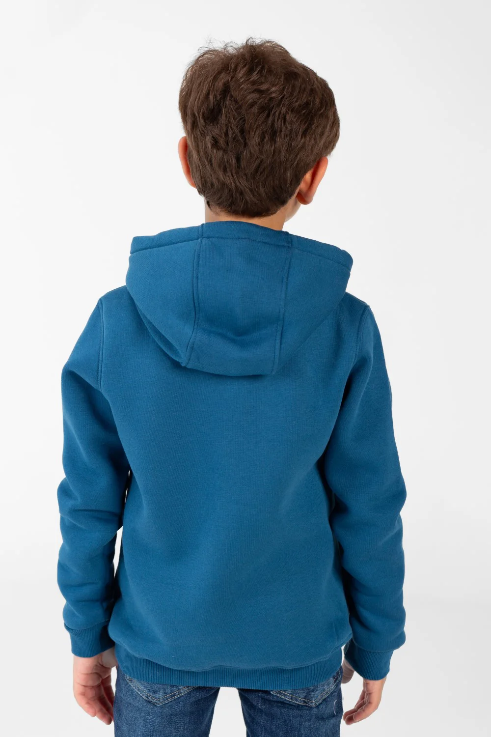 Boy's Basic Plain Hoodie Sweatshirt With Kangaroo Pocket - Image 22
