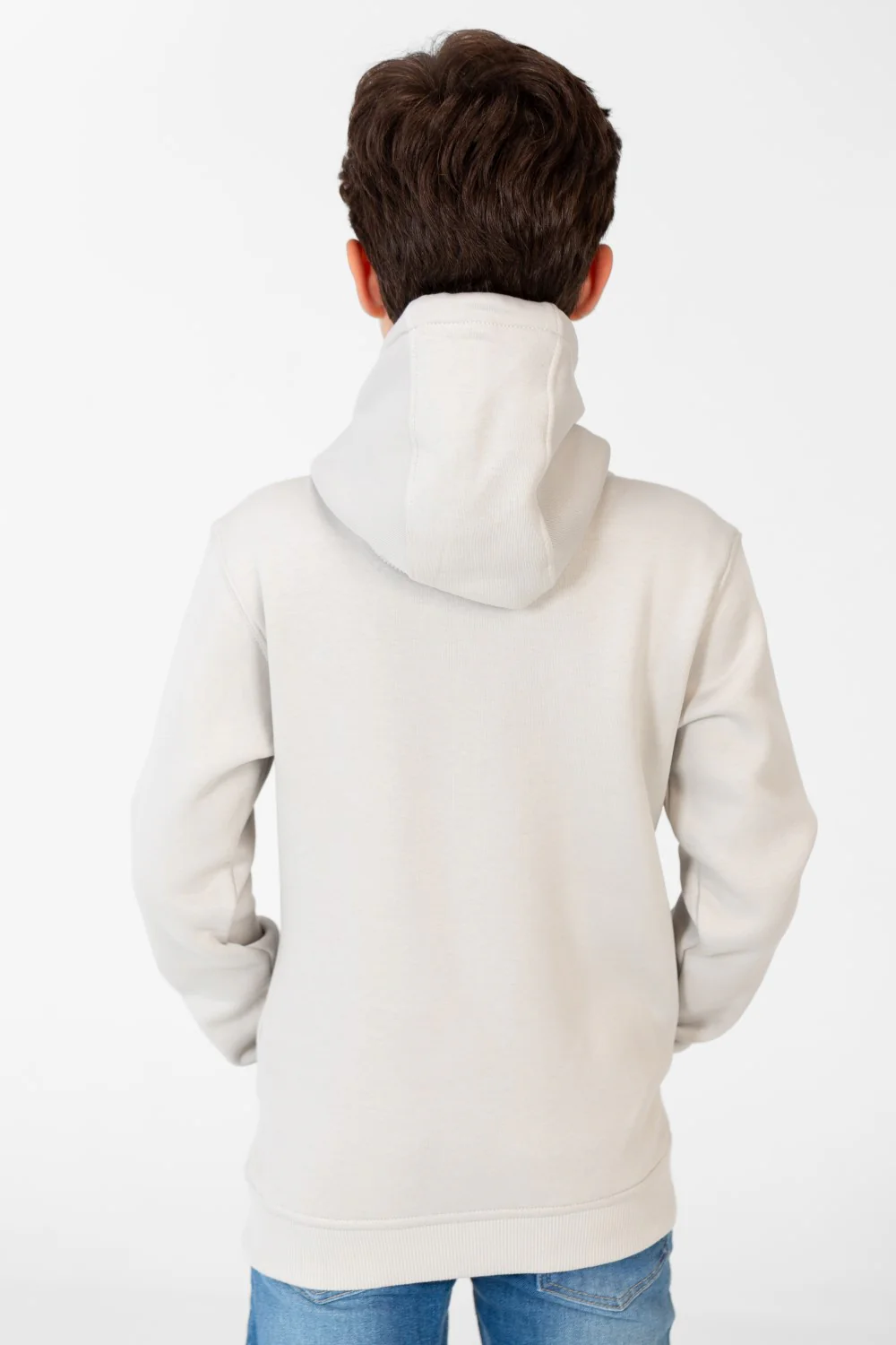 Boy's Basic Plain Hoodie Sweatshirt With Kangaroo Pocket - Image 26