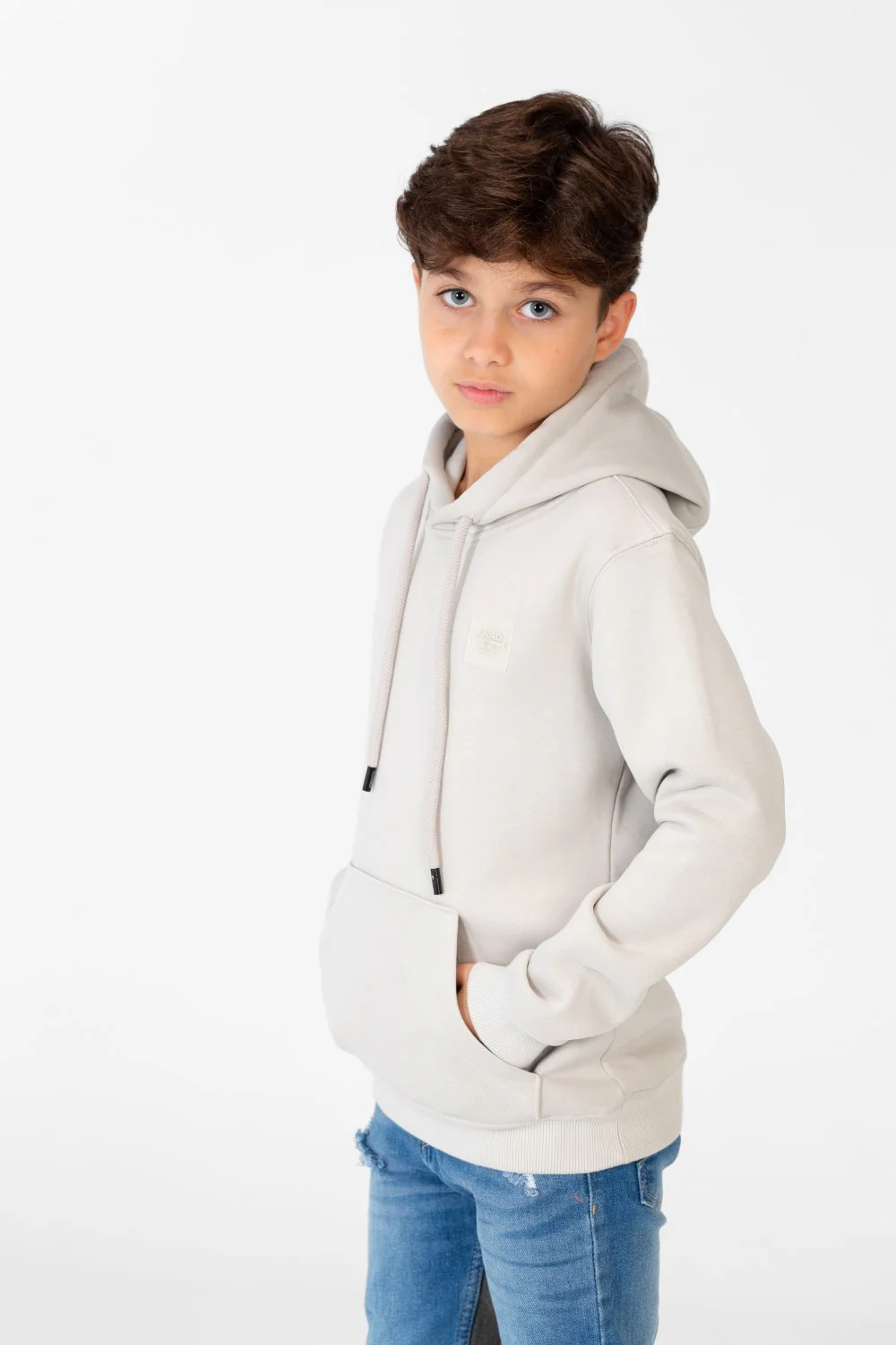 Boy's Basic Plain Hoodie Sweatshirt With Kangaroo Pocket - Image 27