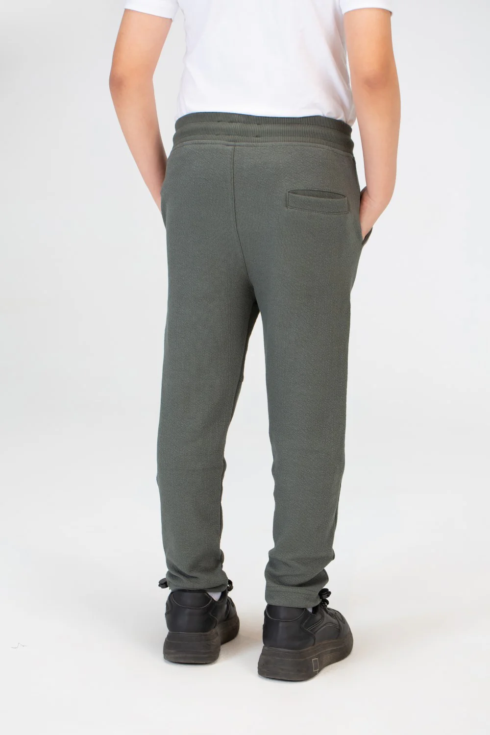Boys Basic Plain Sweatpants With An Elastic Band In The Middle And A Back Pocket - Image 11