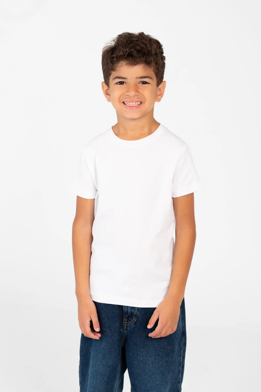 Boy's Basic Round Neck T-shirt In High Quality Material