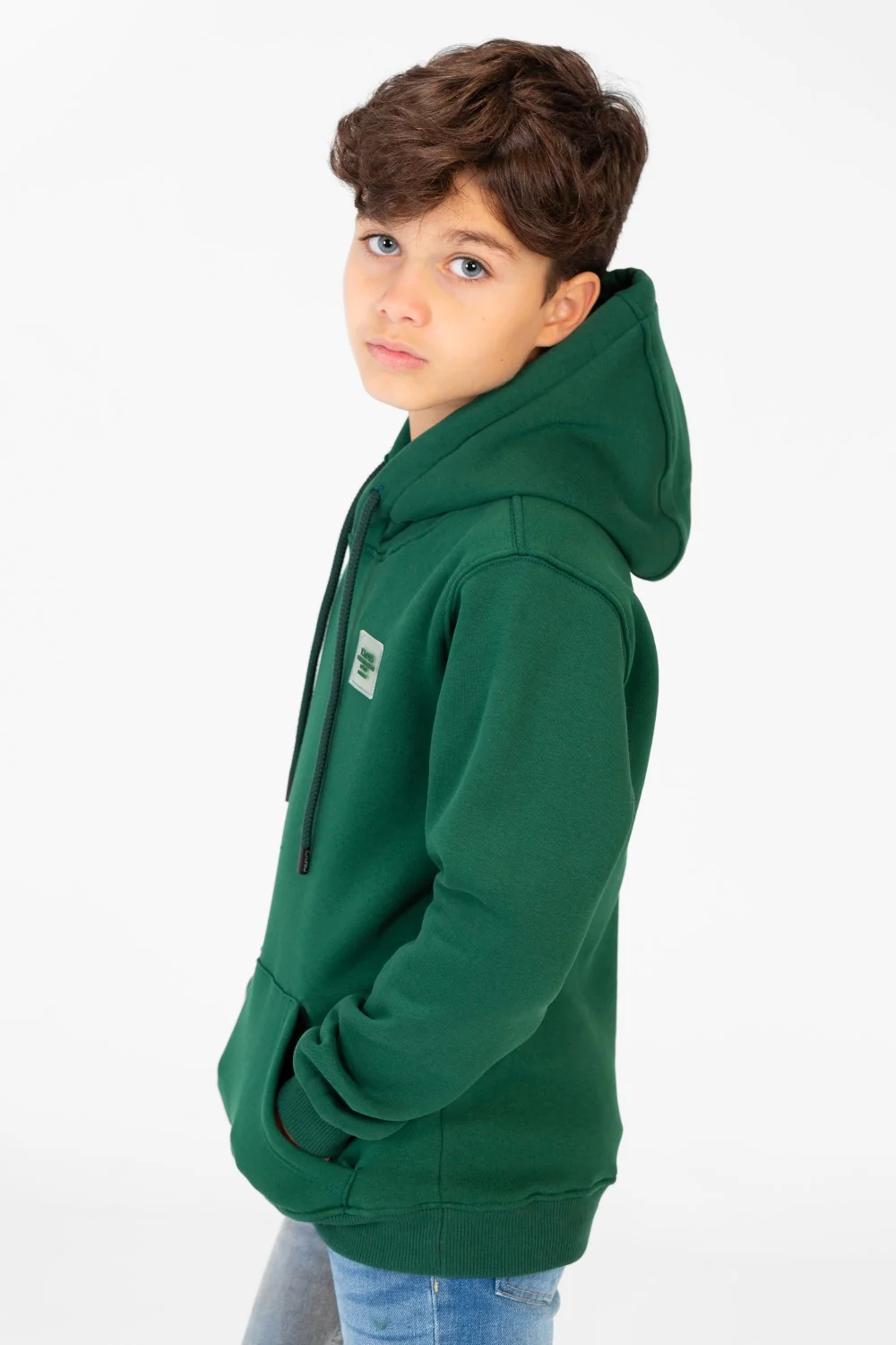 Boy's Basic Tomato Sweatshirt With Kangaroo Pocket - Image 11