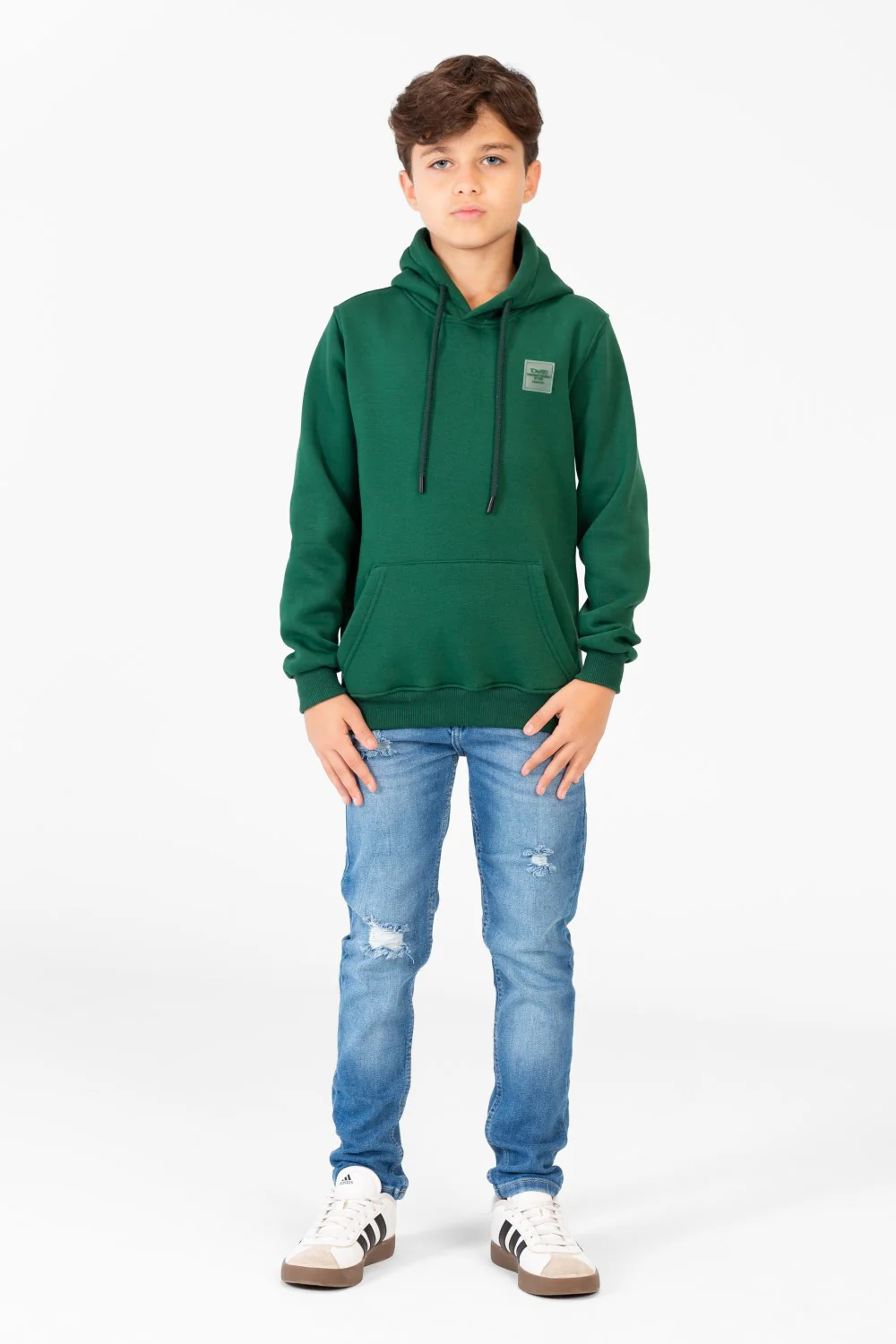 Boy's Basic Tomato Sweatshirt With Kangaroo Pocket - Image 12