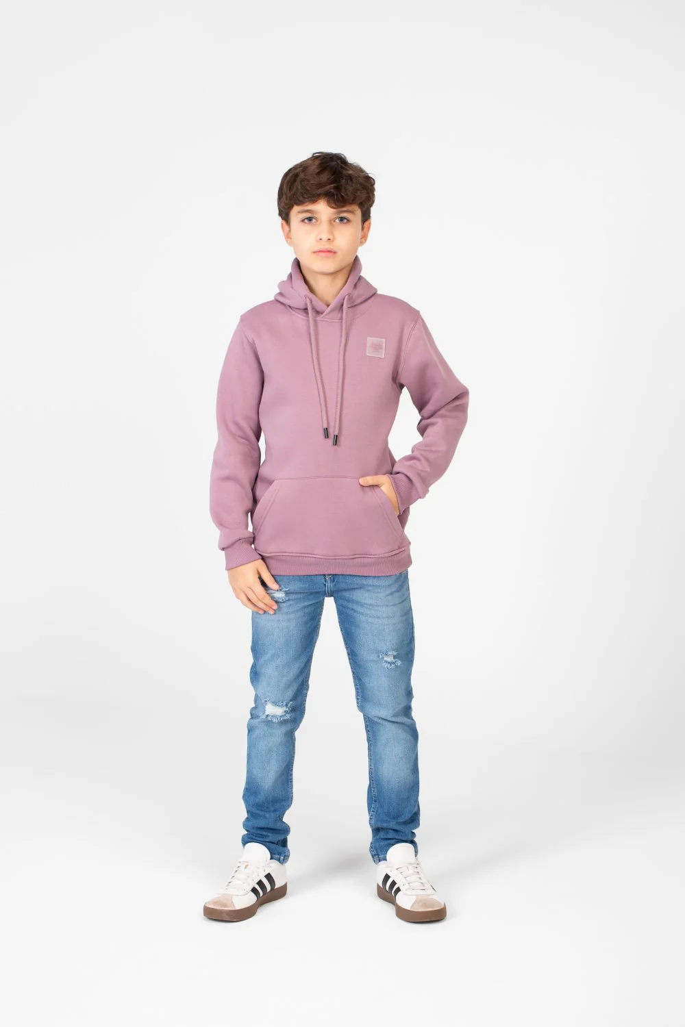 Boy's Basic Tomato Sweatshirt With Kangaroo Pocket - Image 16