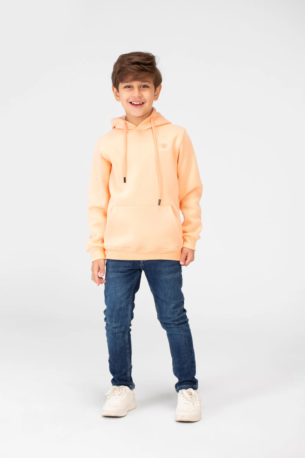 Boy's Basic Tomato Sweatshirt With Kangaroo Pocket - Image 20