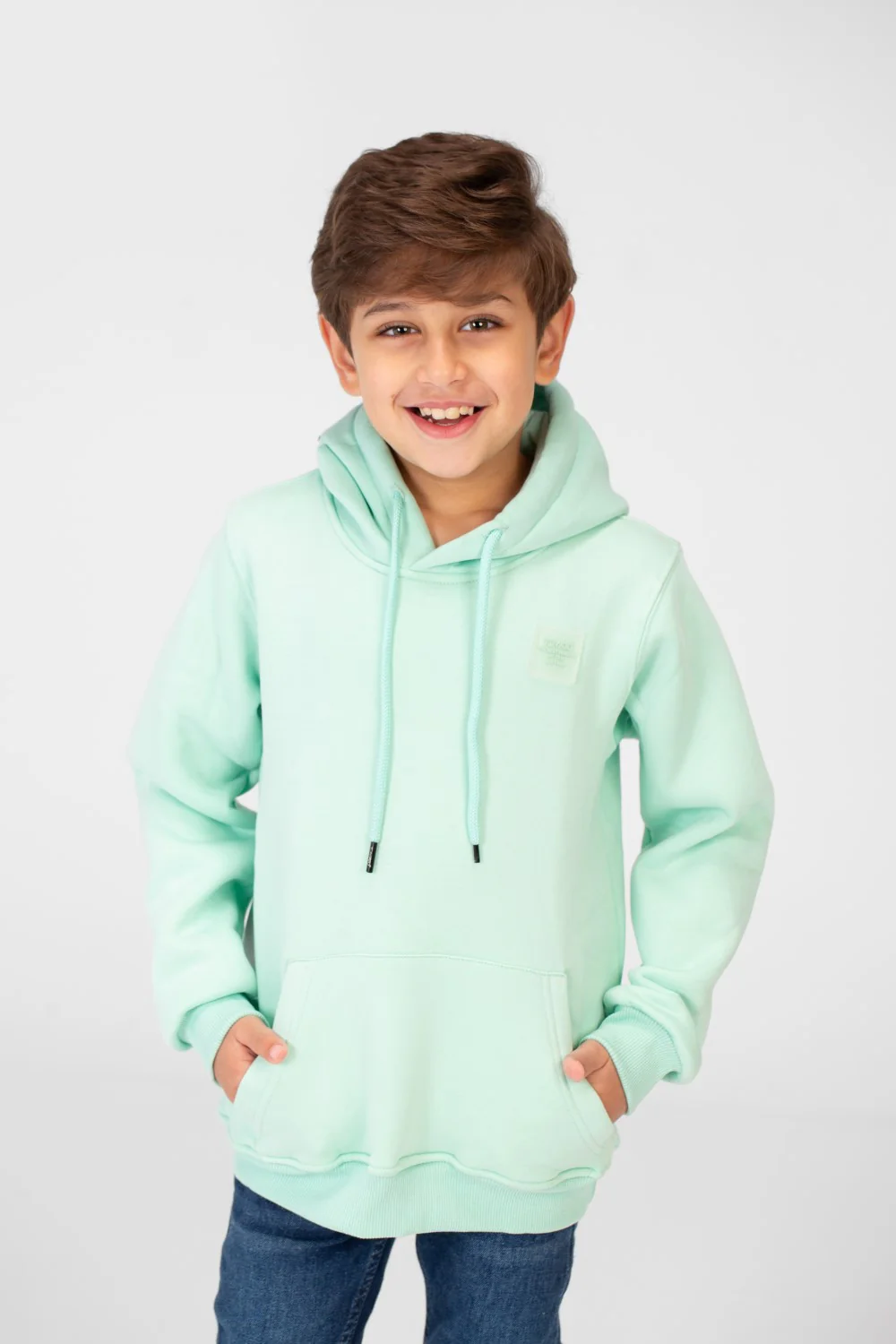 Boy's Basic Tomato Sweatshirt With Kangaroo Pocket - Image 21