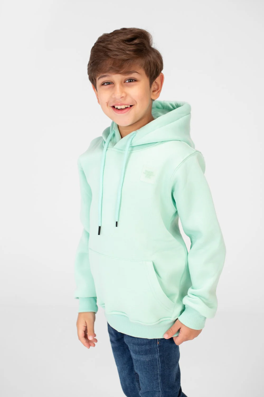 Boy's Basic Tomato Sweatshirt With Kangaroo Pocket - Image 23