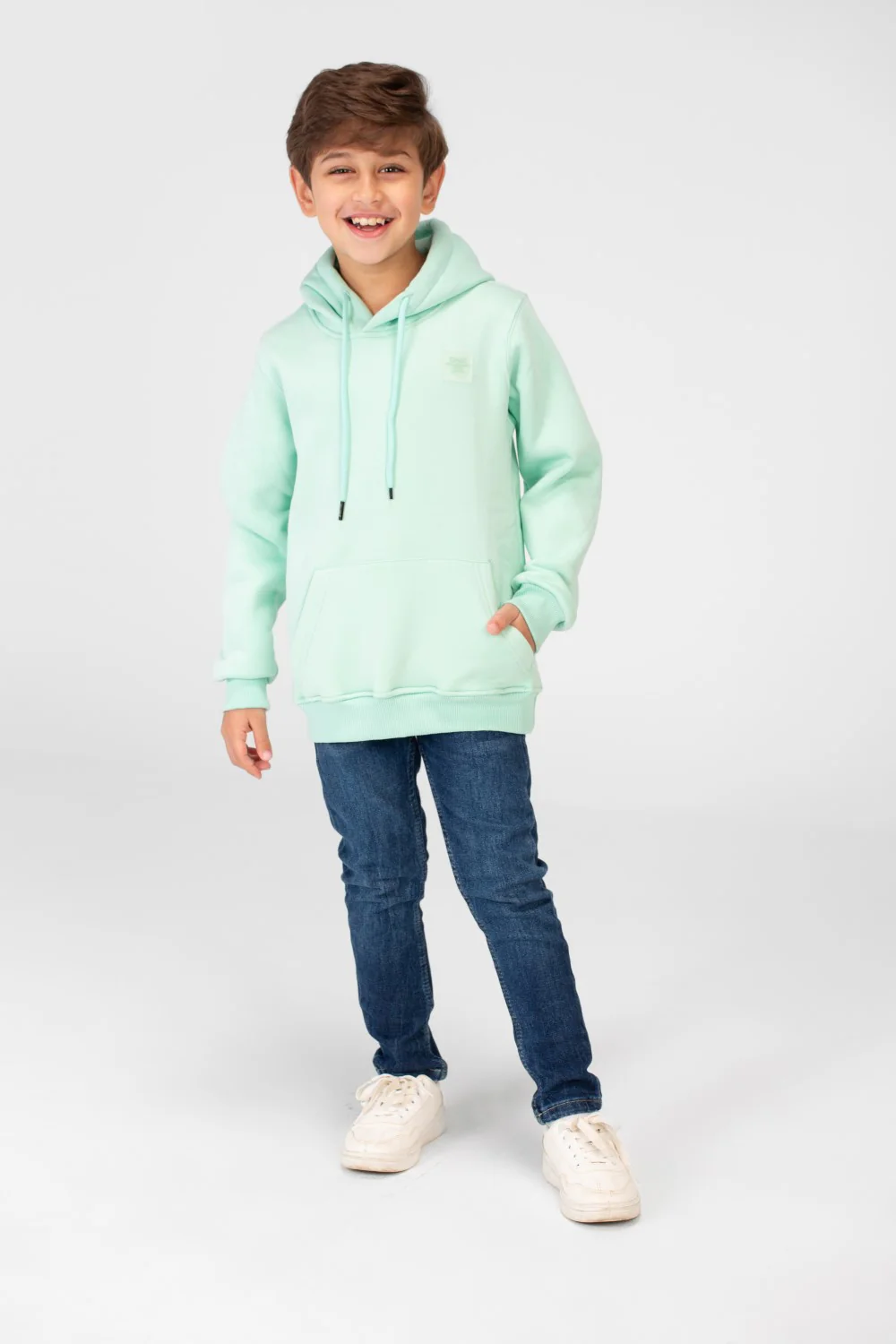 Boy's Basic Tomato Sweatshirt With Kangaroo Pocket - Image 24