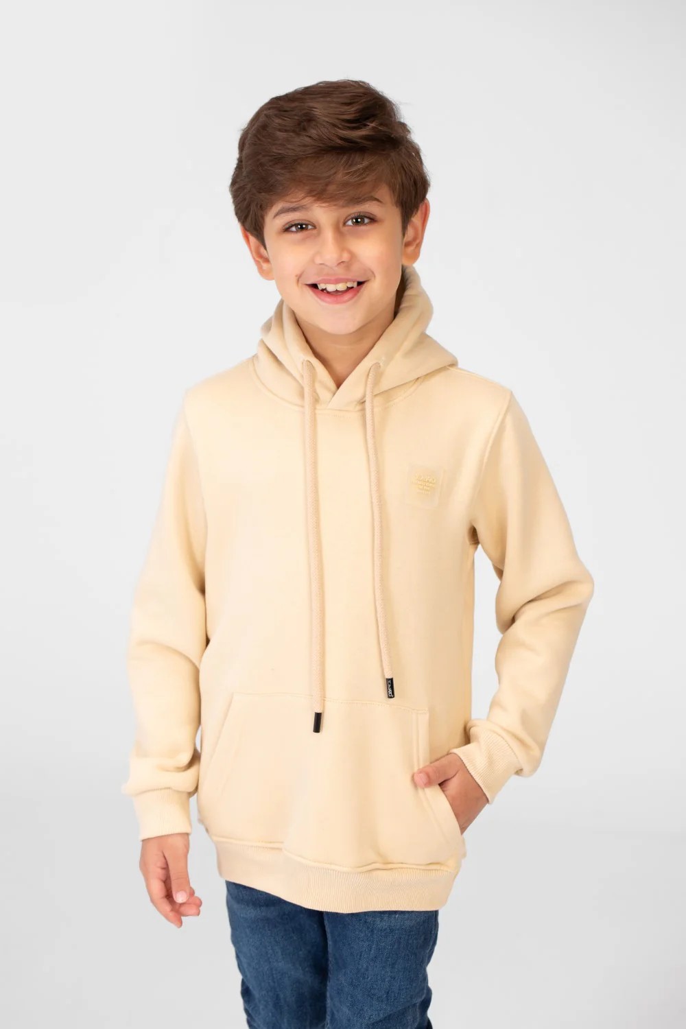 Boy's Basic Tomato Sweatshirt With Kangaroo Pocket - Image 5