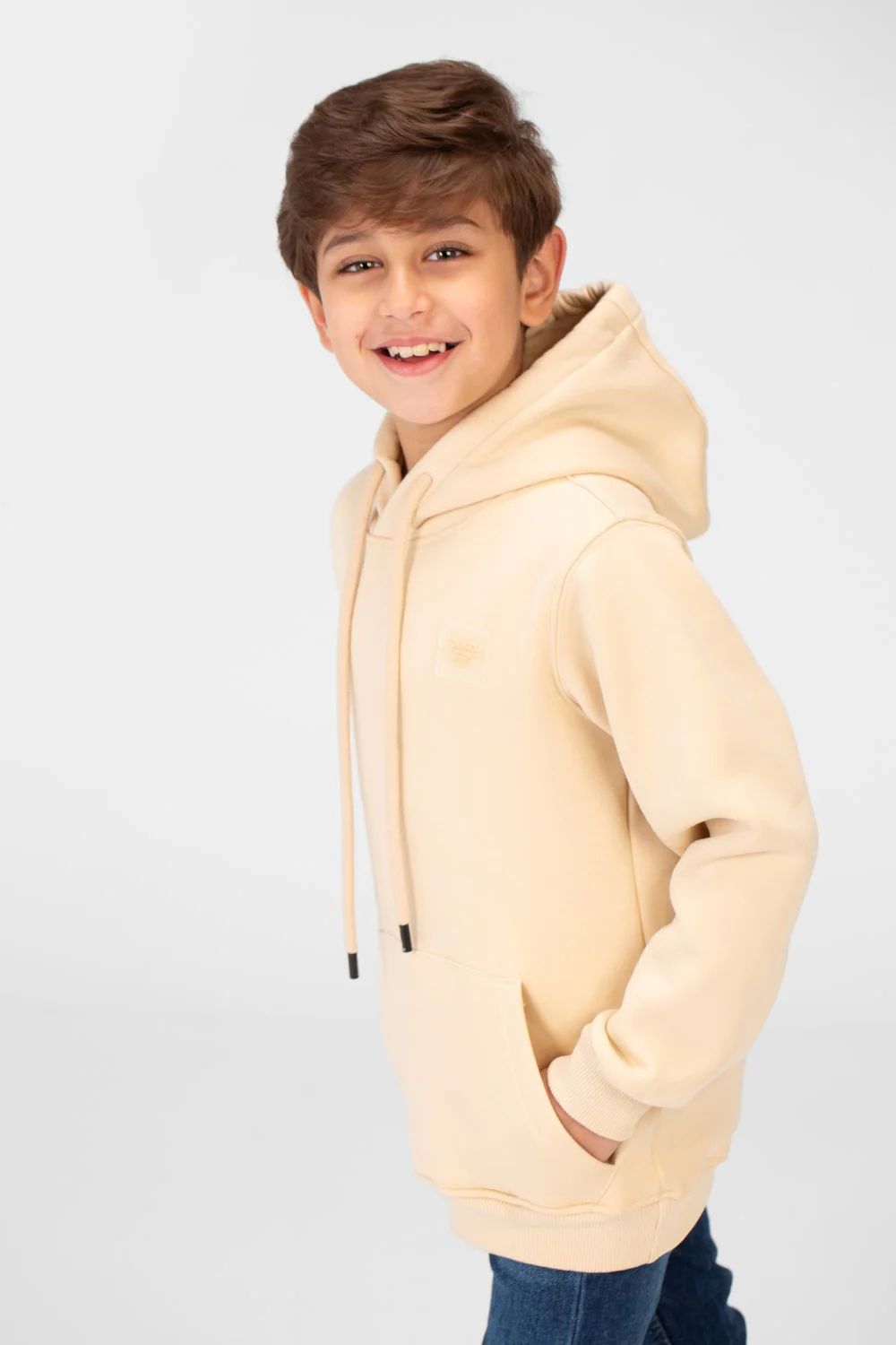 Boy's Basic Tomato Sweatshirt With Kangaroo Pocket - Image 7