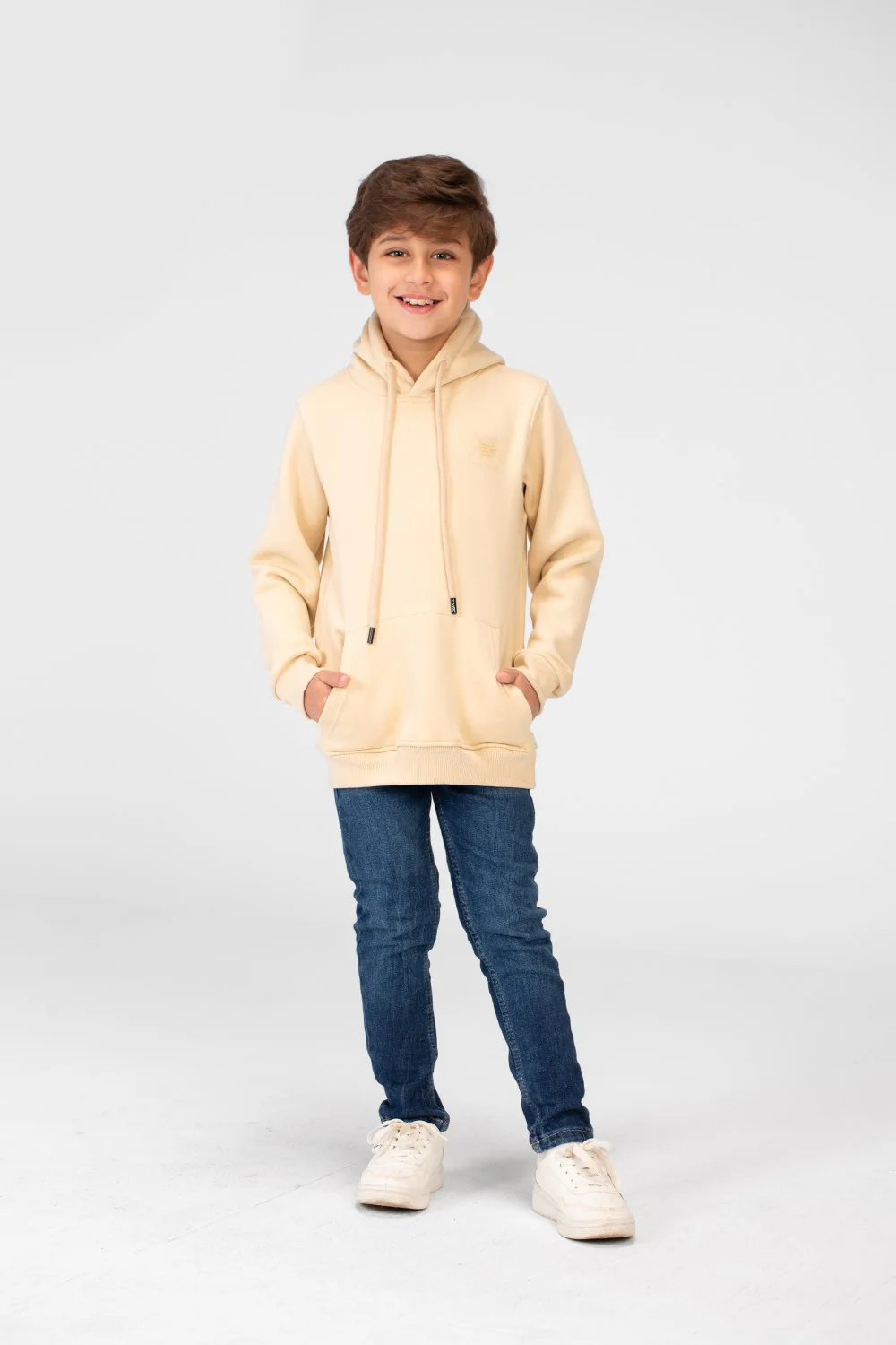 Boy's Basic Tomato Sweatshirt With Kangaroo Pocket - Image 8