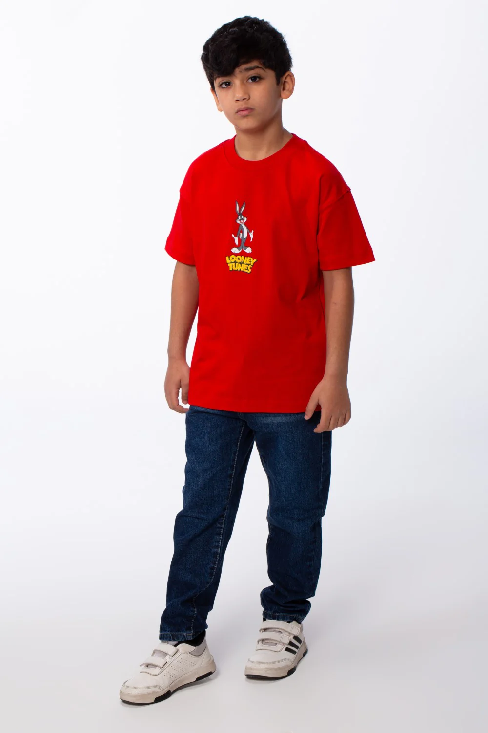 Boy's Bold Multi-Character Graphic Print Short Sleeves Rounded Neckline Tomato Store All Day Comfort Fit T-Shirt - Image 3