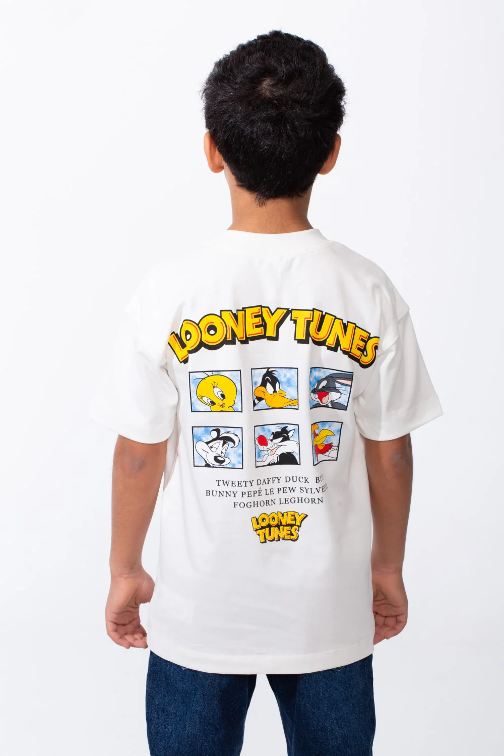 Boy's Bold Multi-Character Graphic Print Short Sleeves Rounded Neckline Tomato Store All Day Comfort Fit T-Shirt - Image 6
