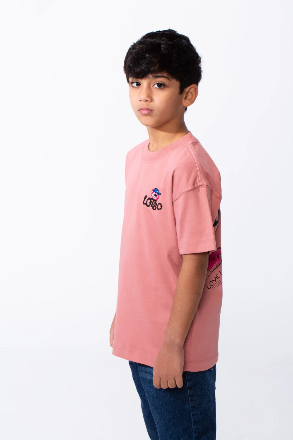 Boy's Tomato Store Breathable Fabric Playful Back Graphic Bold Artistic Sketches Crew Neck Slim Fit With Fun Active Everyday Wear T-Shirt - Image 8
