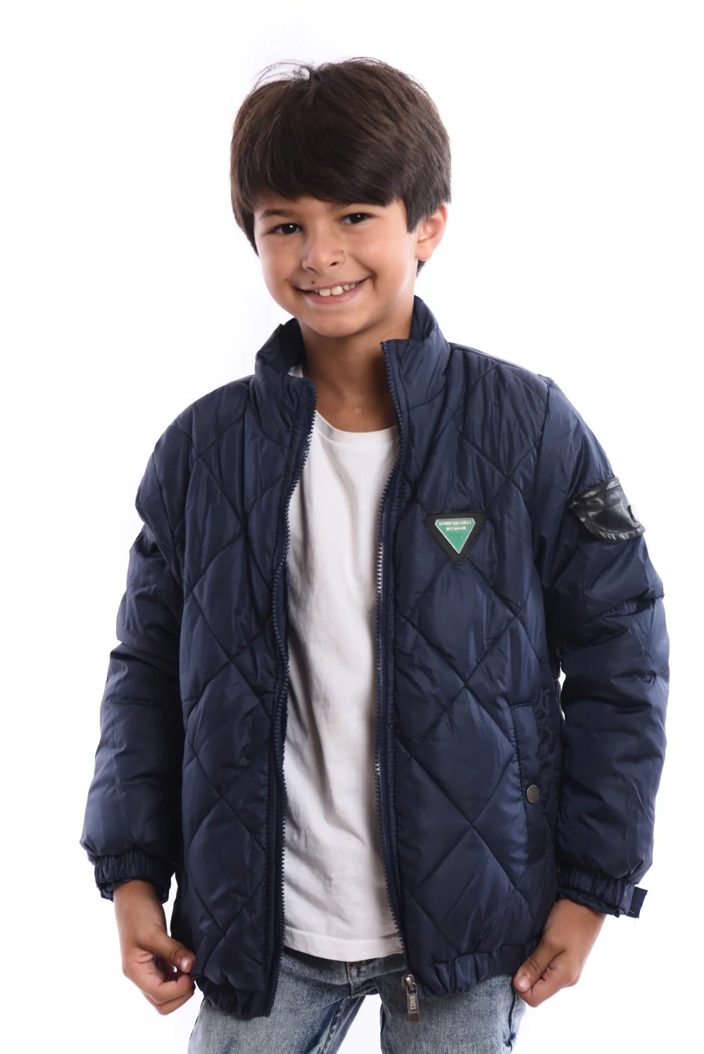 Boy's Casual Full Zipper Unique Style Padded Waterproof Jacket With Side Pocket - Image 8