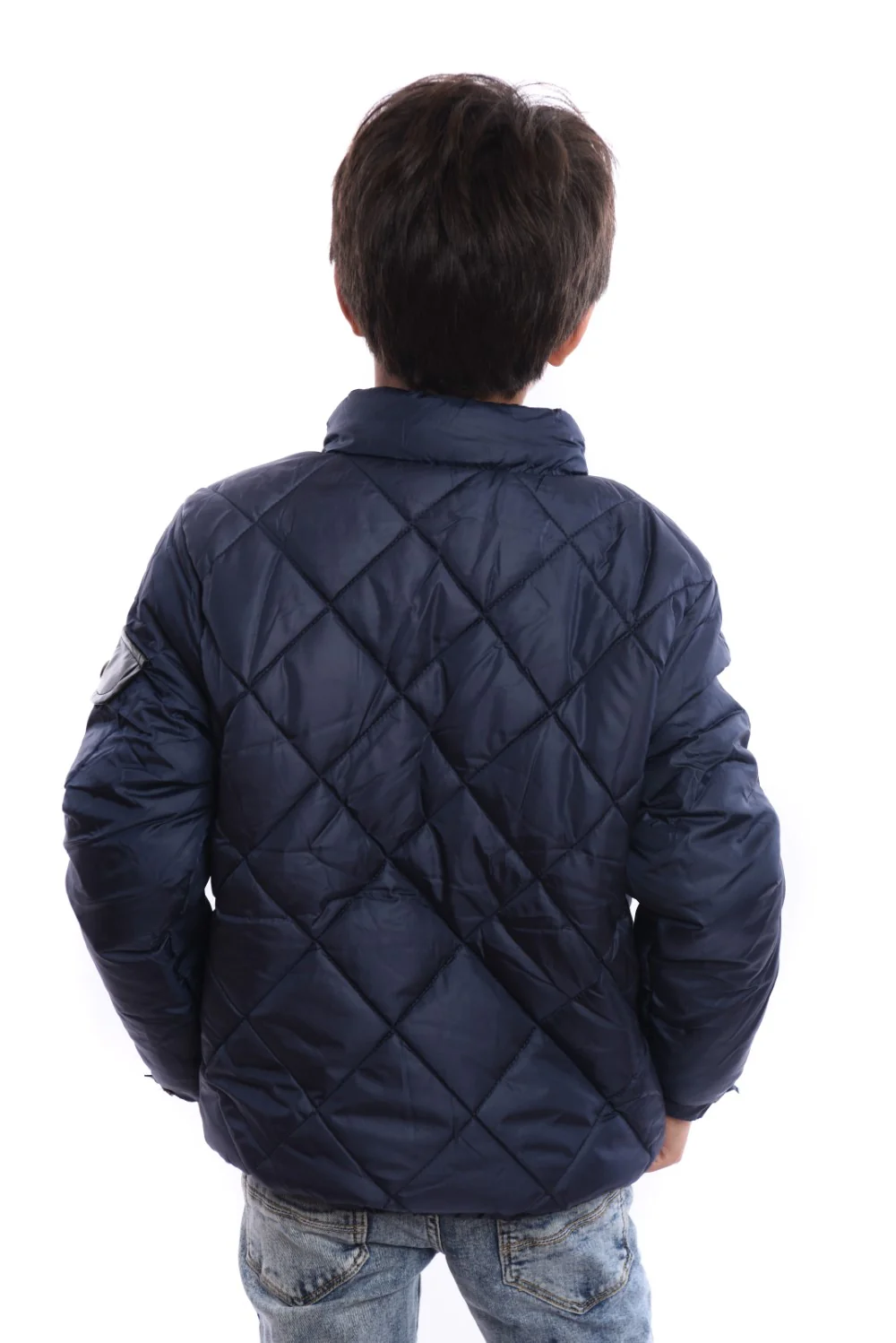 Boy's Casual Full Zipper Unique Style Padded Waterproof Jacket With Side Pocket - Image 9