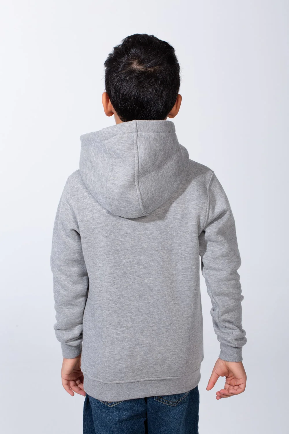 Boy's Character Graphic Print hood design Kangaroo Pocket Slim Fit Melton Sweatshirt - Image 4