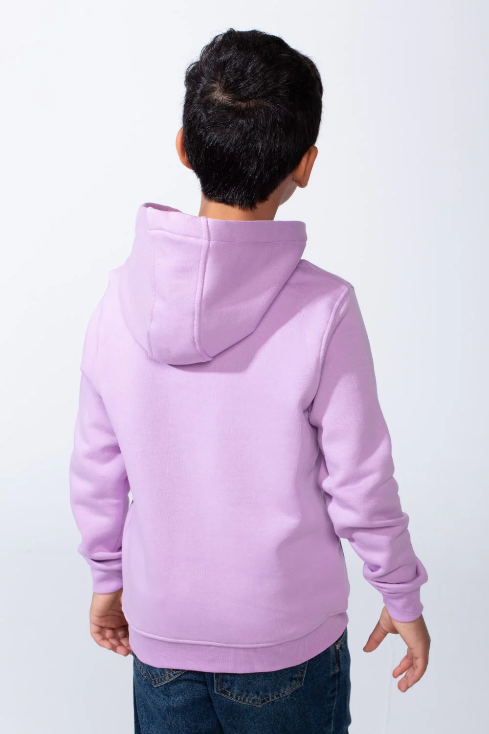 Boy's Character Graphic Print hood design Kangaroo Pocket Slim Fit Melton Sweatshirt - Image 6