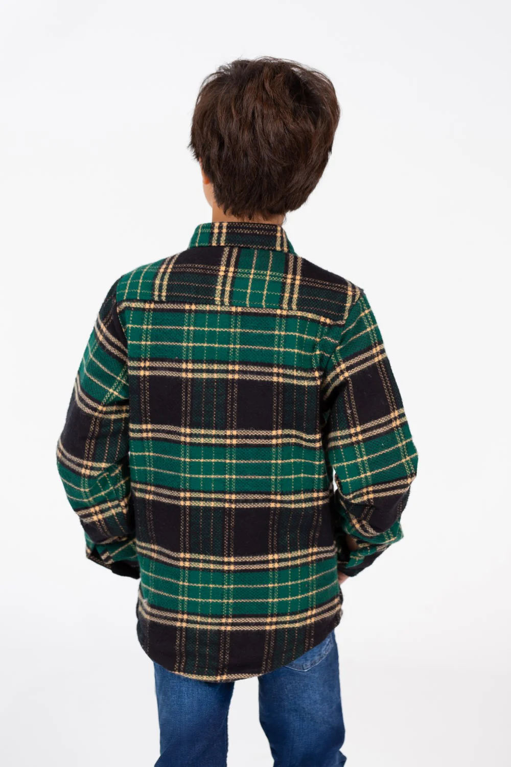 Boy's Checked Shirt With Front Pockets And Long Sleeves - Image 2