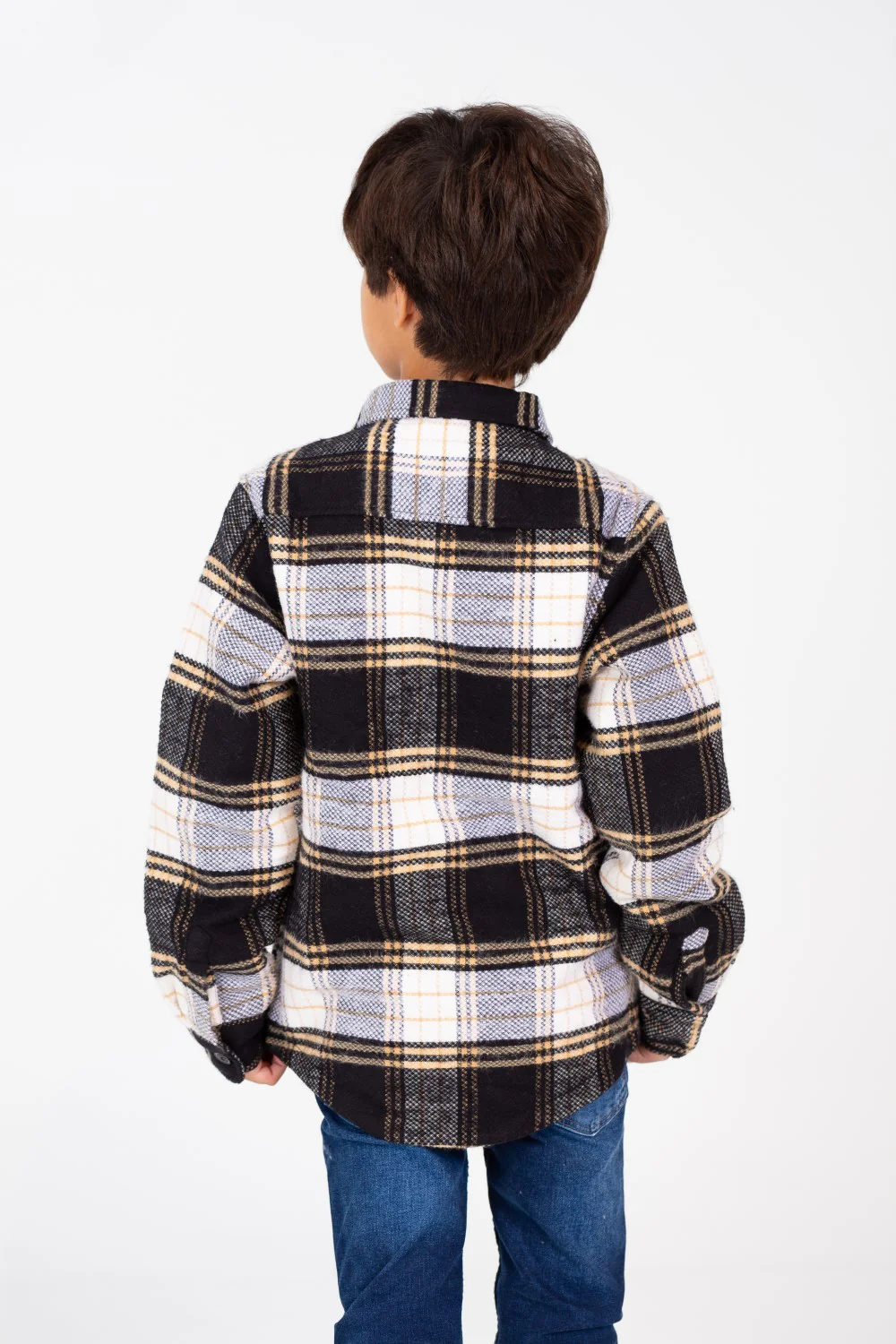 Boy's Checked Shirt With Front Pockets And Long Sleeves - Image 6