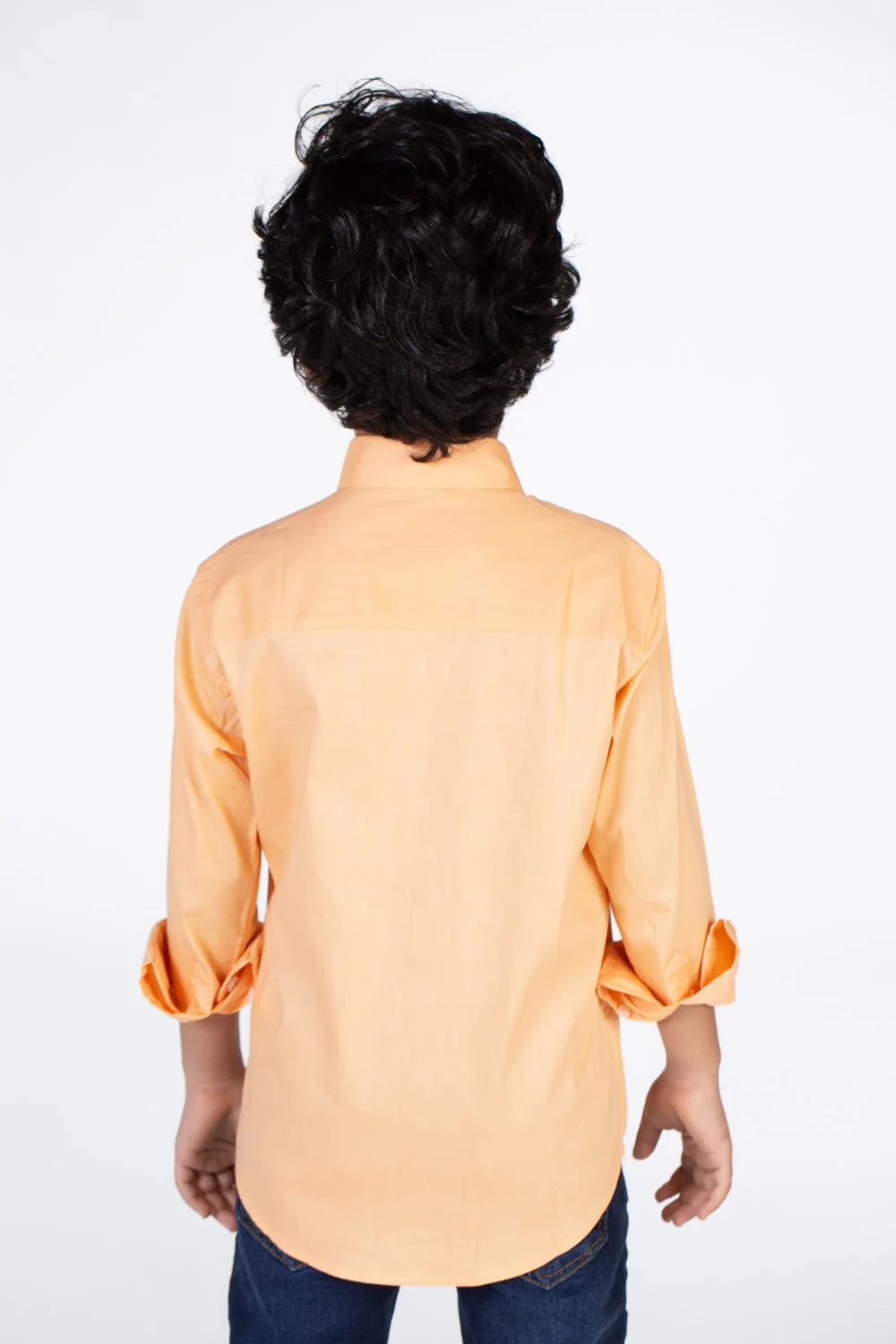 Boys Classic Plain Poplin Lycra Shirt With Button Front - Image 11