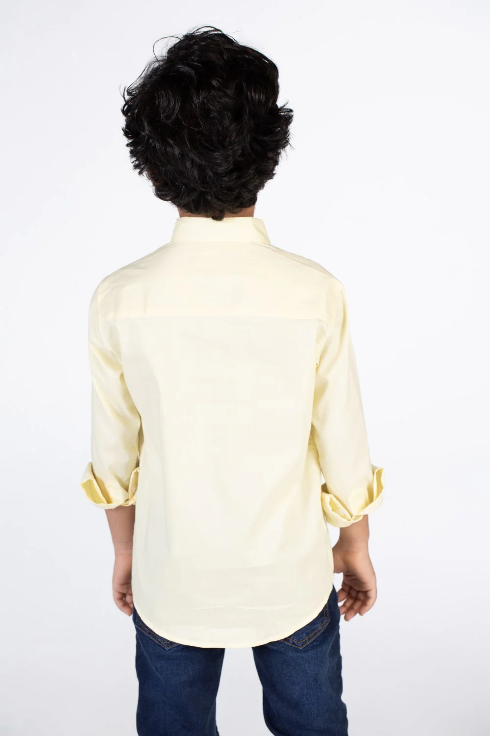 Boys Classic Plain Poplin Lycra Shirt With Button Front - Image 20