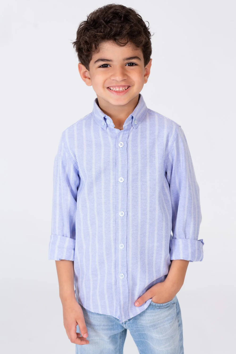 Boys colorful shirt with unique trendy stripes - Image 6