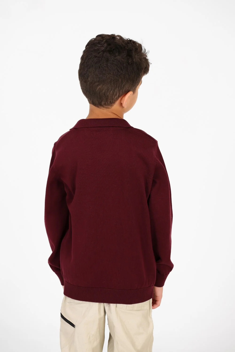Boy's Cotton Long sleeves Polo Pullover Sweater - Image 14