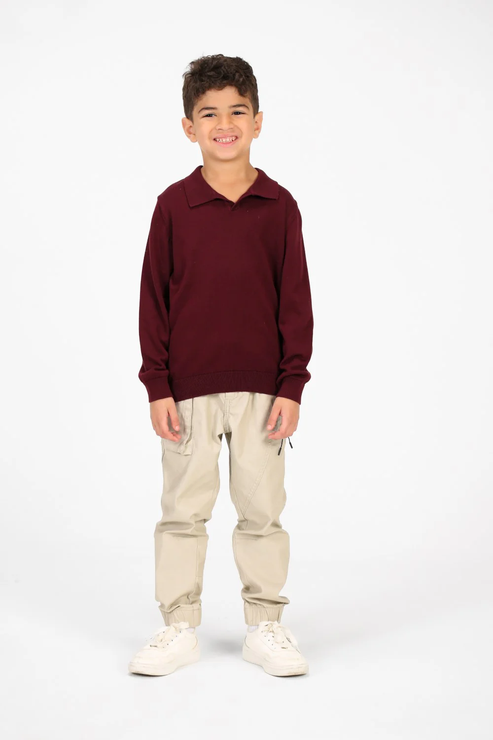 Boy's Cotton Long sleeves Polo Pullover Sweater - Image 16