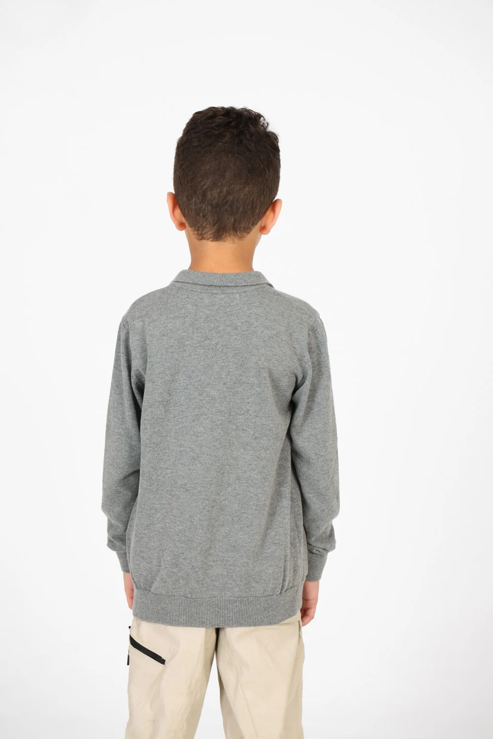 Boy's Cotton Long sleeves Polo Pullover Sweater - Image 6