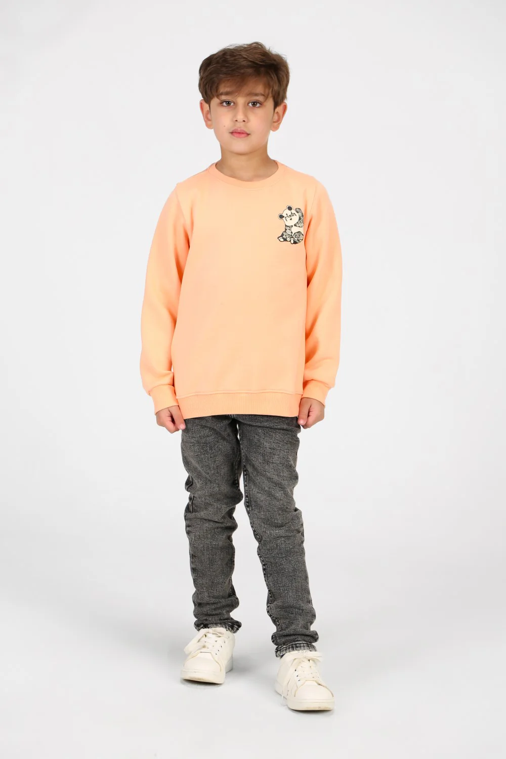 Boy's Crew Neck Panda Print Sweatshirt - Image 8