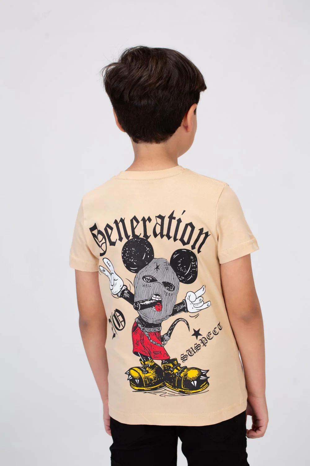 Boy's Crew Neck Short Sleeve Front&Back Printed T-Shirt - Image 2