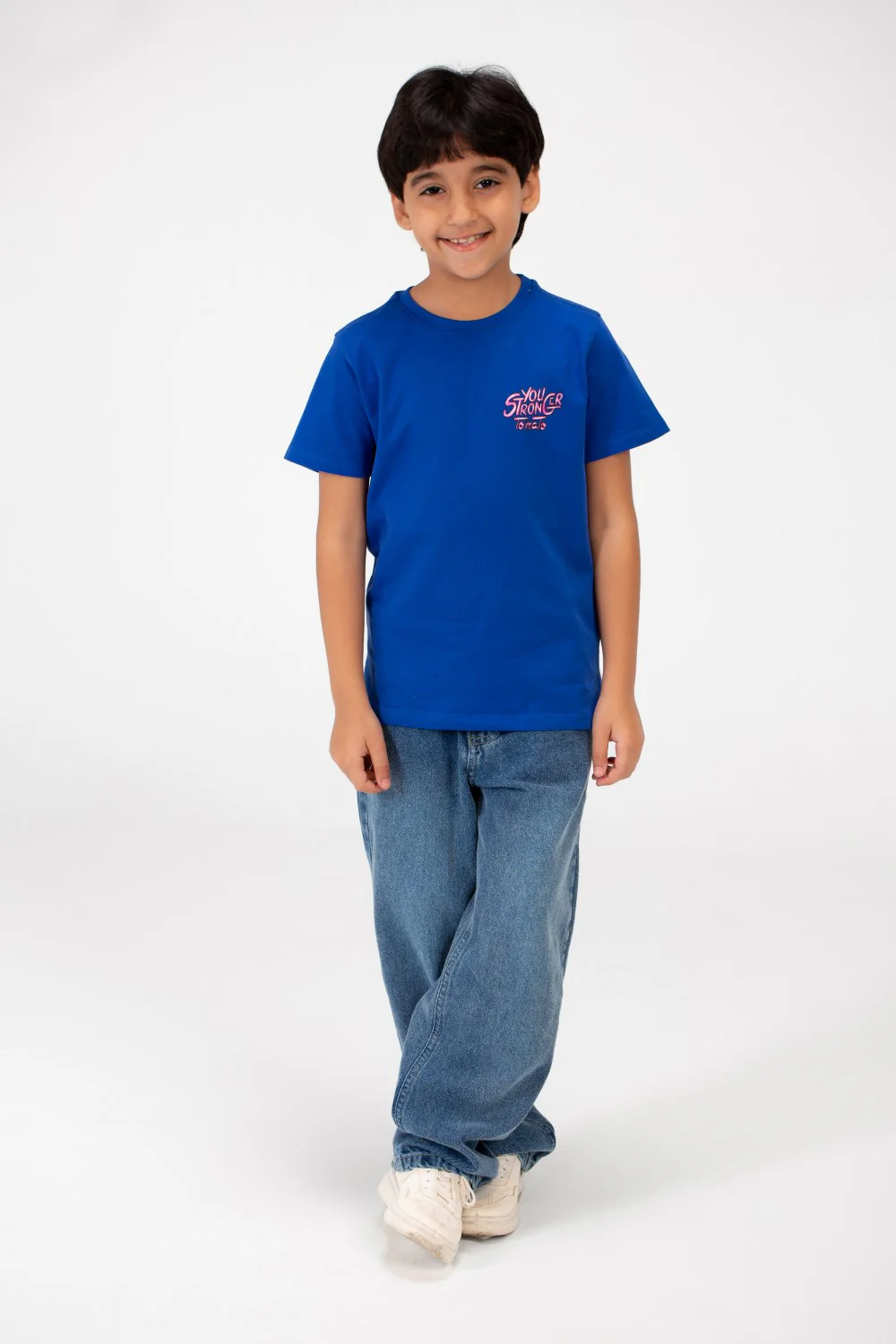Boy's Crew Neck Text Print T-Shirt - Image 12