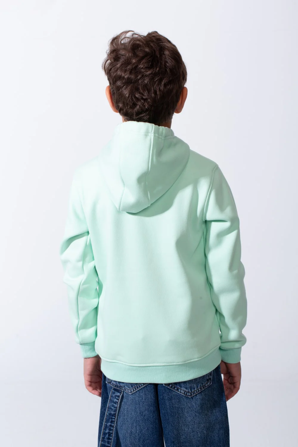 Boy's Drawstring Hood Front Kangaroo Pockets Bold Graphic Text Print Everyday Practicality Modern Sweatshirt - Image 10