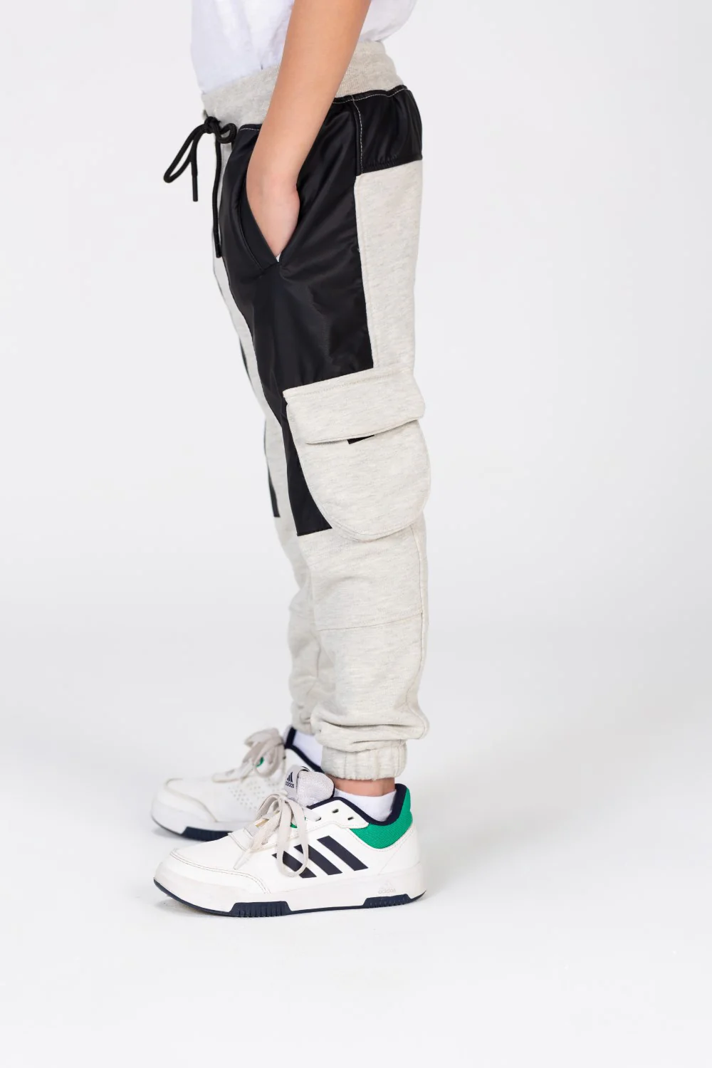 Boy's Elastic Waist Comfortable Leather Sweatpants - Image 12