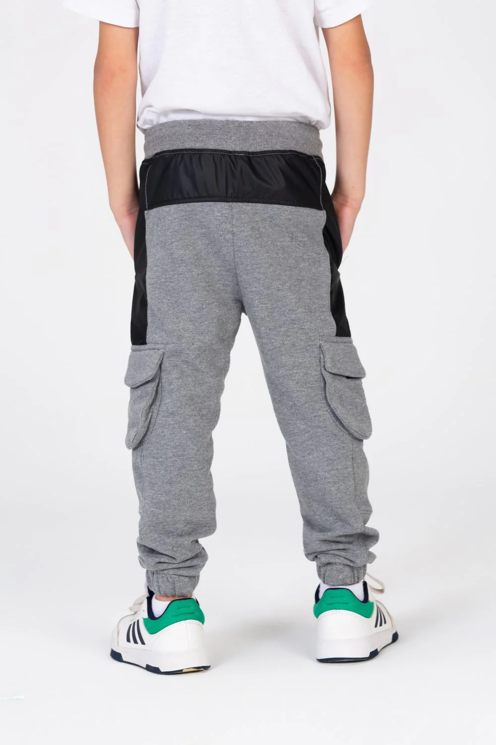 Boy's Elastic Waist Comfortable Leather Sweatpants - Image 5