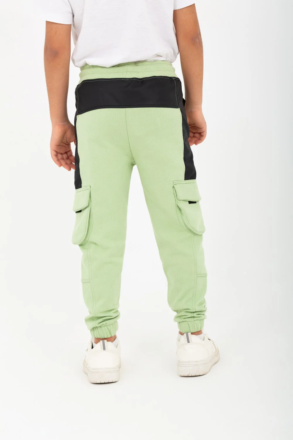 Boy's Elastic Waist Comfortable Leather Sweatpants - Image 8
