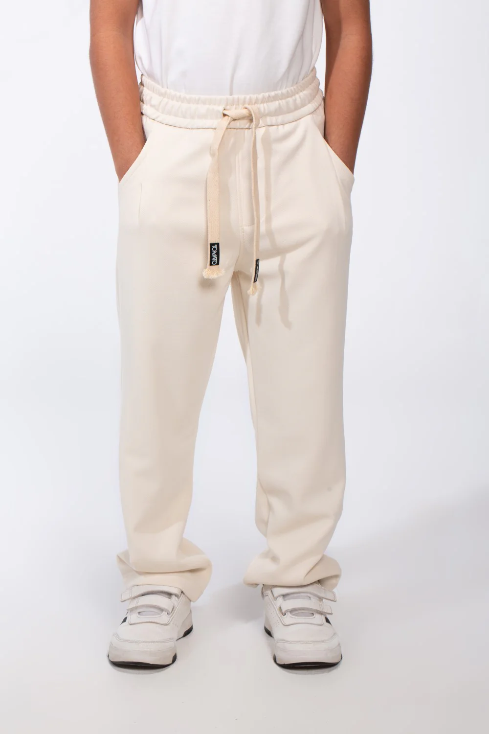 Boy's Elasticated Ribbed Waistband Deep Side Seam Pockets Over Size Fit Casual Outings Sweat Pants - Image 9