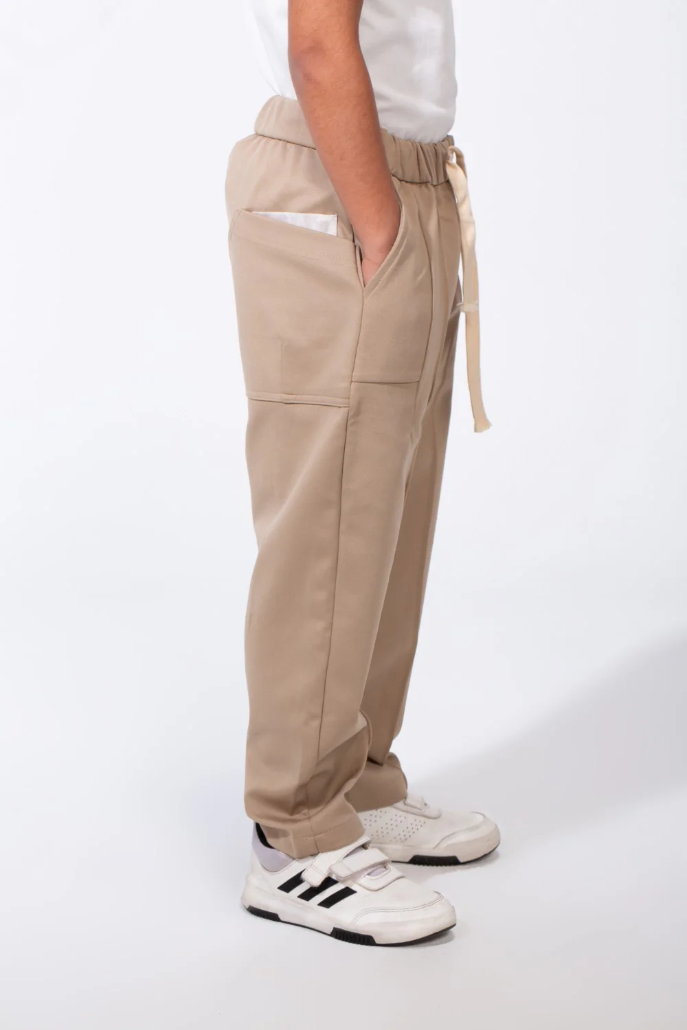 Boy's Elasticated Waistband Style Pockets Everyday Look Comfort Oversize Sweat Pants - Image 3