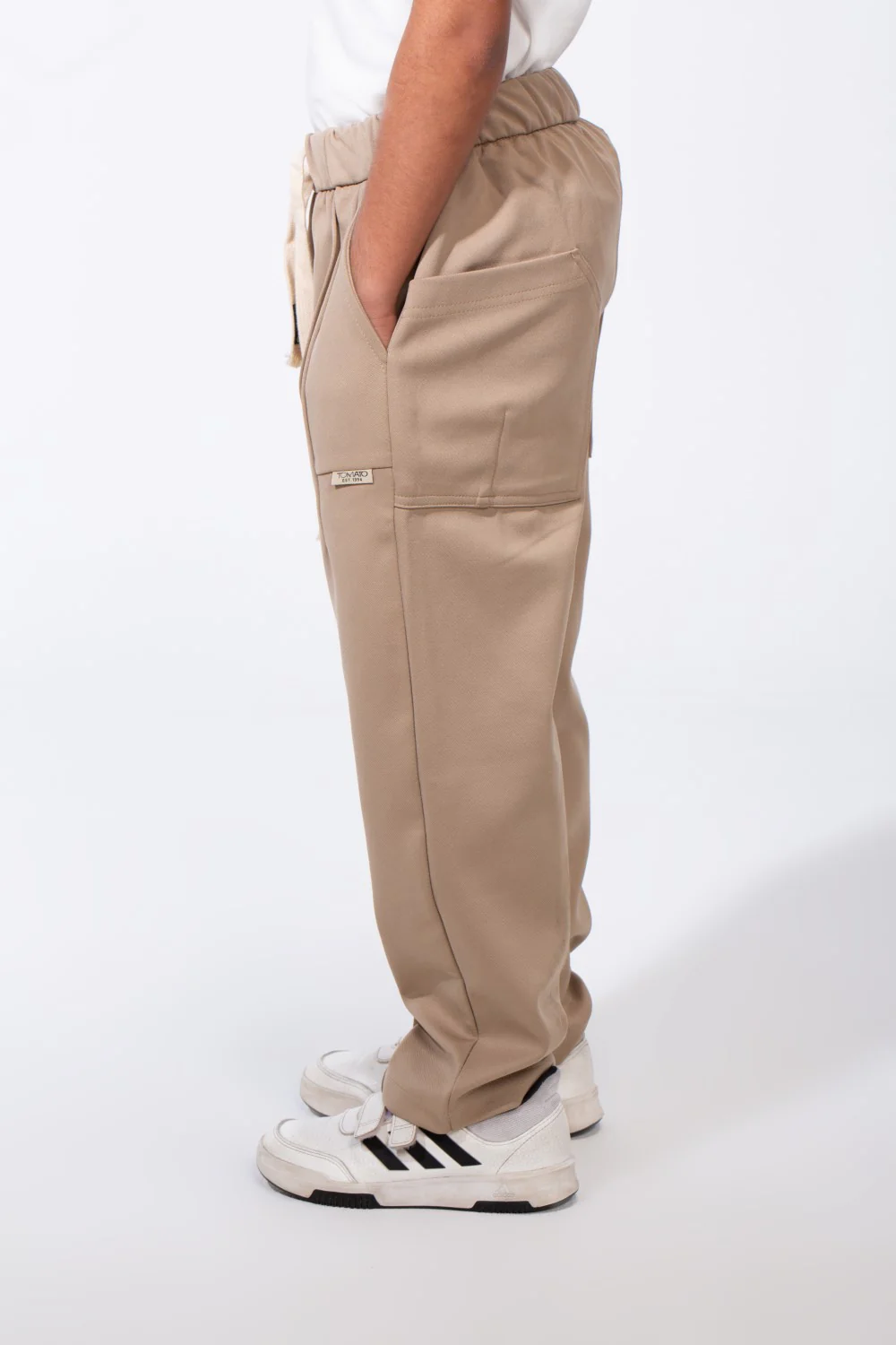 Boy's Elasticated Waistband Style Pockets Everyday Look Comfort Oversize Sweat Pants - Image 4