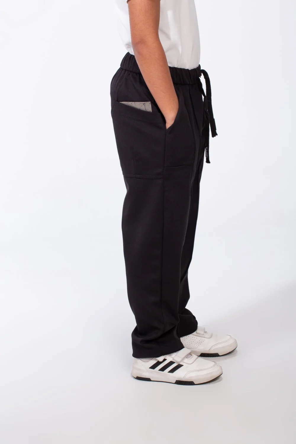 Boy's Elasticated Waistband Style Pockets Everyday Look Comfort Oversize Sweat Pants - Image 7