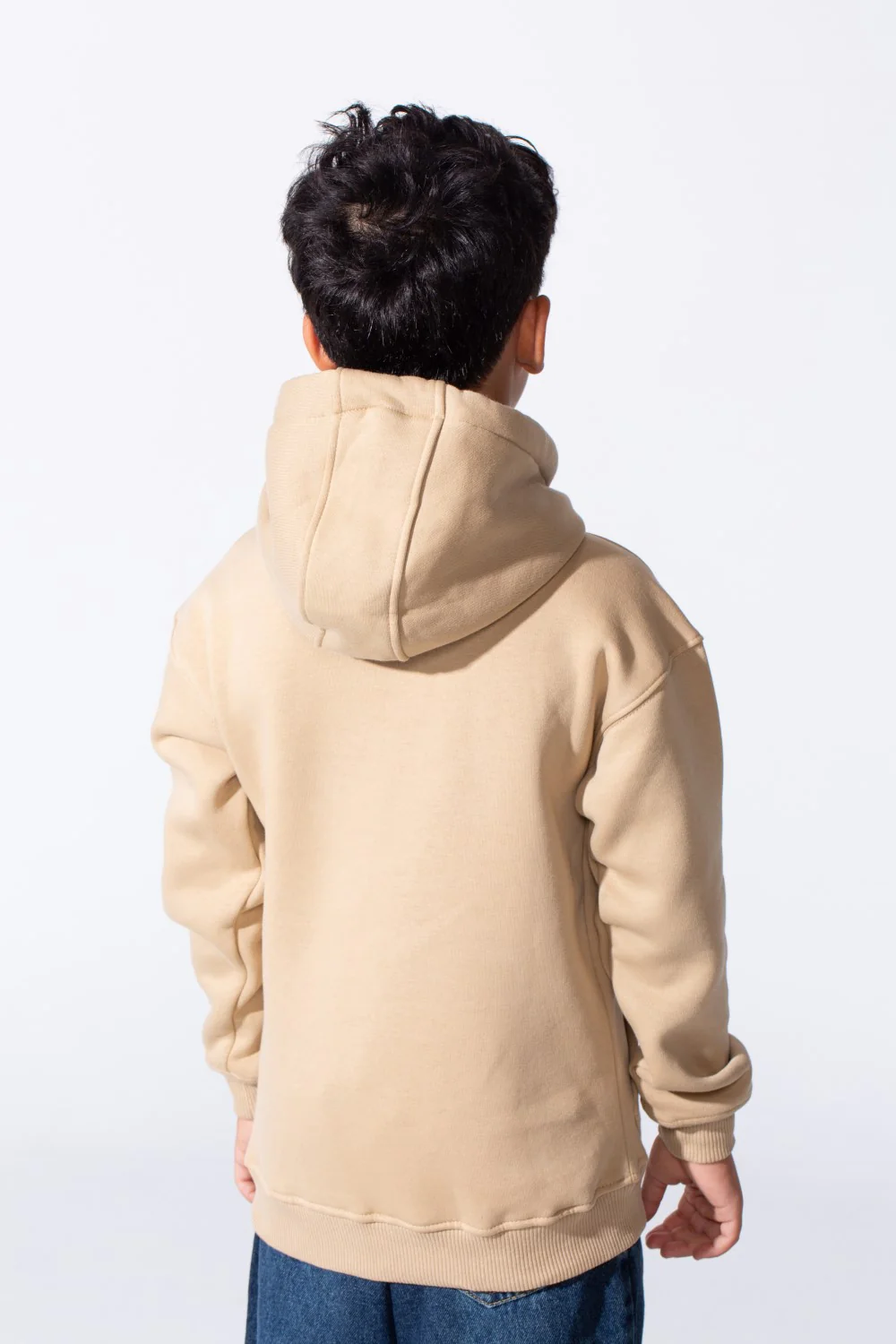 Boy's Embossed Hooded Tomato Store Sweatshirt Kangaroo Pocket Oversized Melton Fabric - Image 6