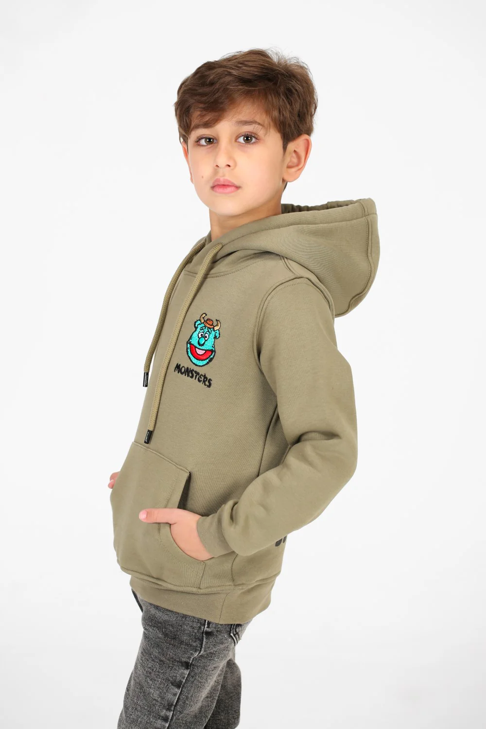 Boy's Front and Back Monsters Print Hoodie Sweatshirt - Image 11