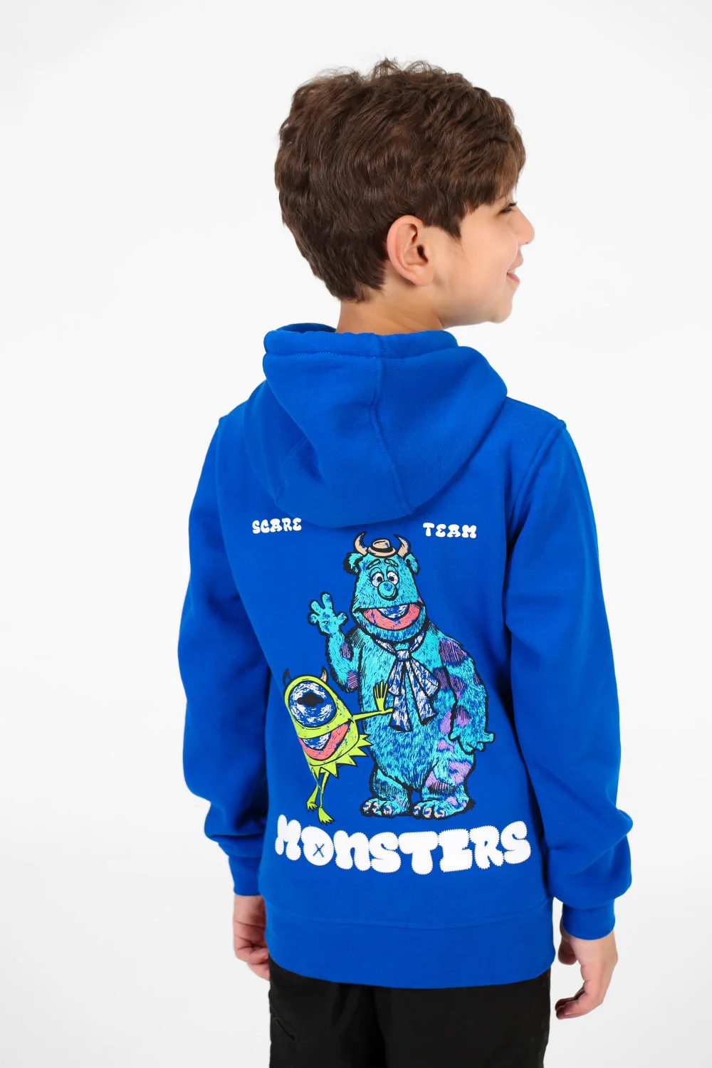 Boy's Front and Back Monsters Print Hoodie Sweatshirt - Image 2