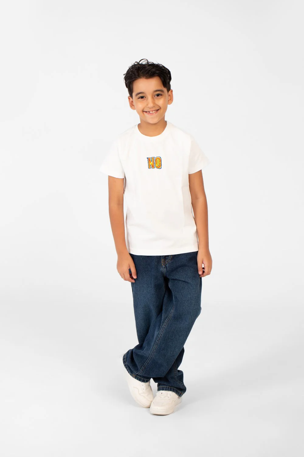 Boy's Front And Back No Print T-shirt With Short Sleeves And A Round Neck - Image 12