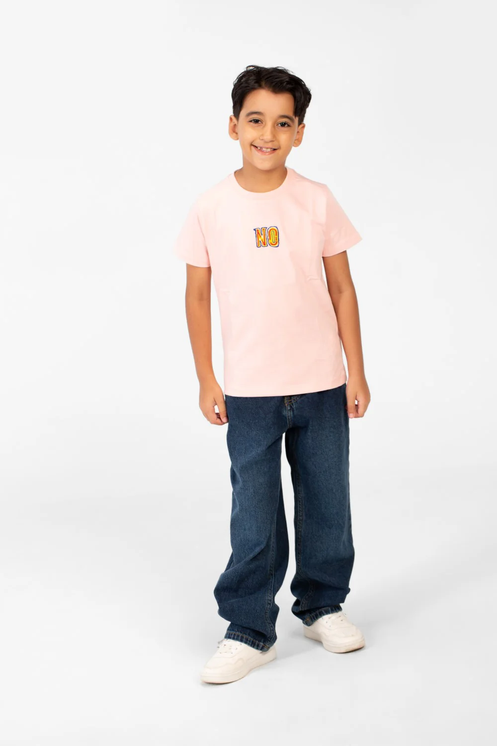 Boy's Front And Back No Print T-shirt With Short Sleeves And A Round Neck - Image 4