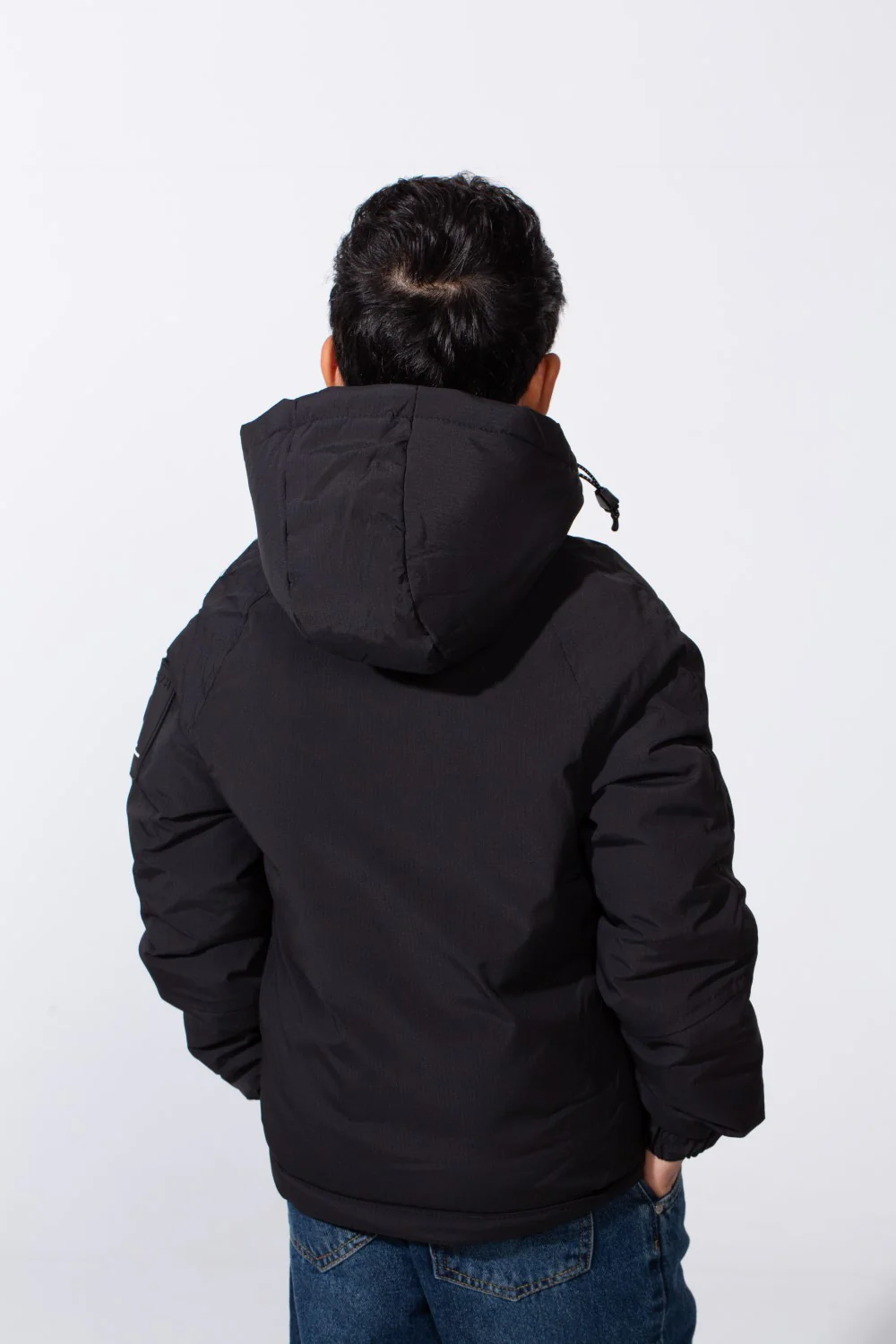 Boy's Front Pockets Waterproof Full-Zip Hooded Jacket - Image 2