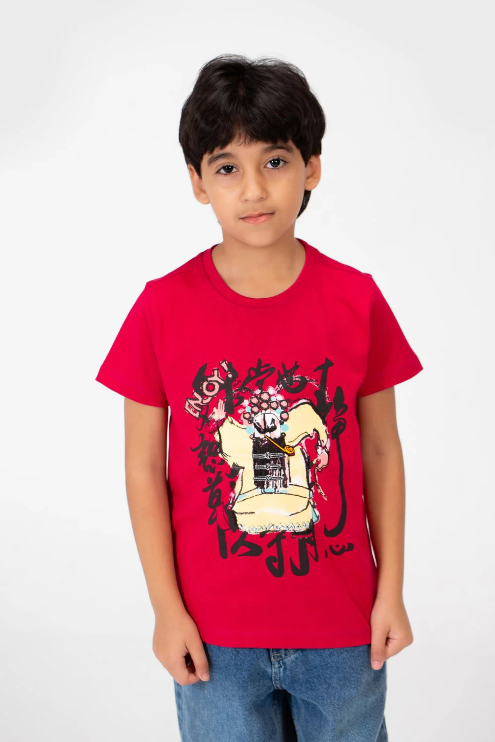 Boy's Front Print Short Sleeve T-shirt - Image 5