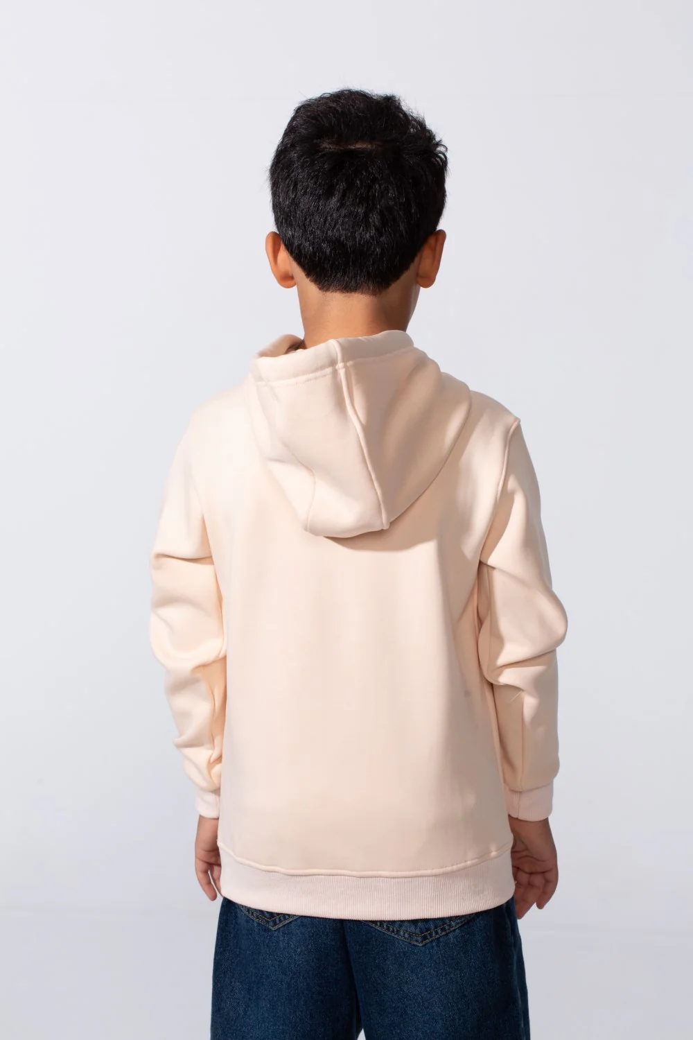 Boy's Front Text Print Slim Fit Hood Sweatshirt With Kangaroo Pocket - Image 6