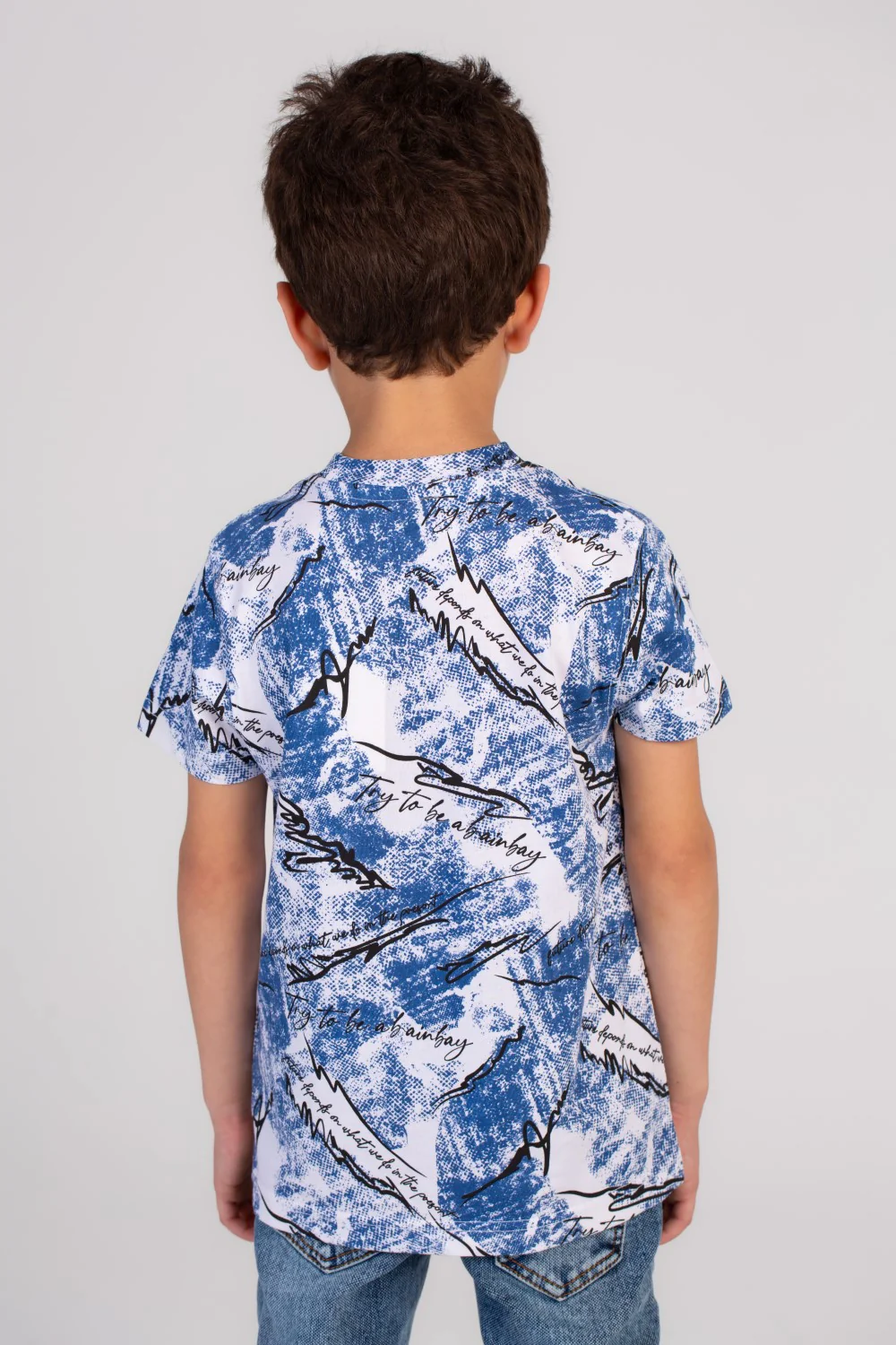 Boy's Full Printed Crew Neck Regular Fit Made Of Cotton T-shirt This Regular Fit Tee Is Perfect For Any Casual Occasion - Image 2